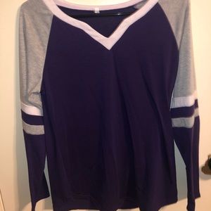 Purple long sleeve shirt